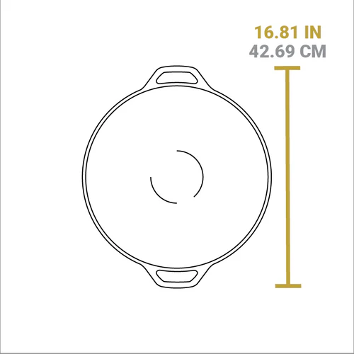 LODGE 36Cm Seasoned Cast Iron Wok
