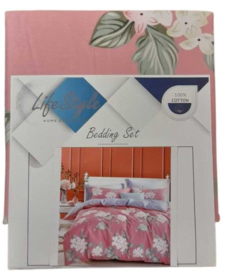 LifeStyle Bedding Set 100% Cotton Single 4 Pieces