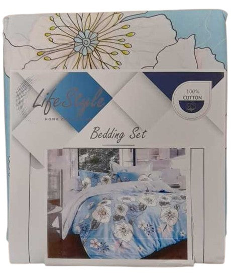 LifeStyle Bedding Set 100% Cotton Single 4 Pieces