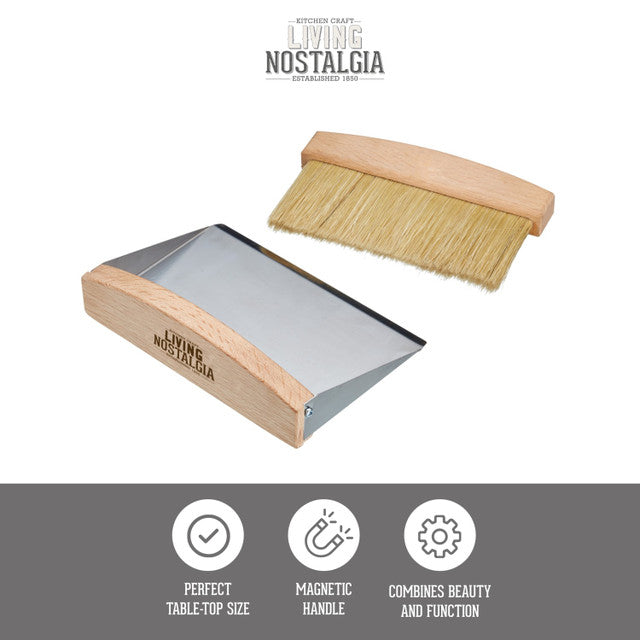 KitchenCraft Living Nostalgia Tabletop Dustpan & Brush