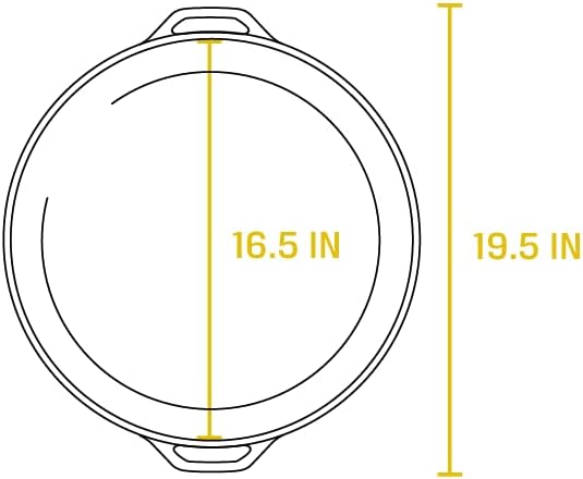 Lodge 17-Inch Logic Pre-Seasoned Cast Iron Skillet (Black) L17Sk3