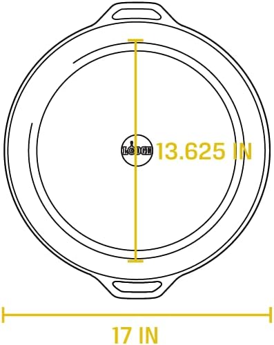 Lodge 17-Inch Logic Pre-Seasoned Cast Iron Skillet (Black) L17Sk3