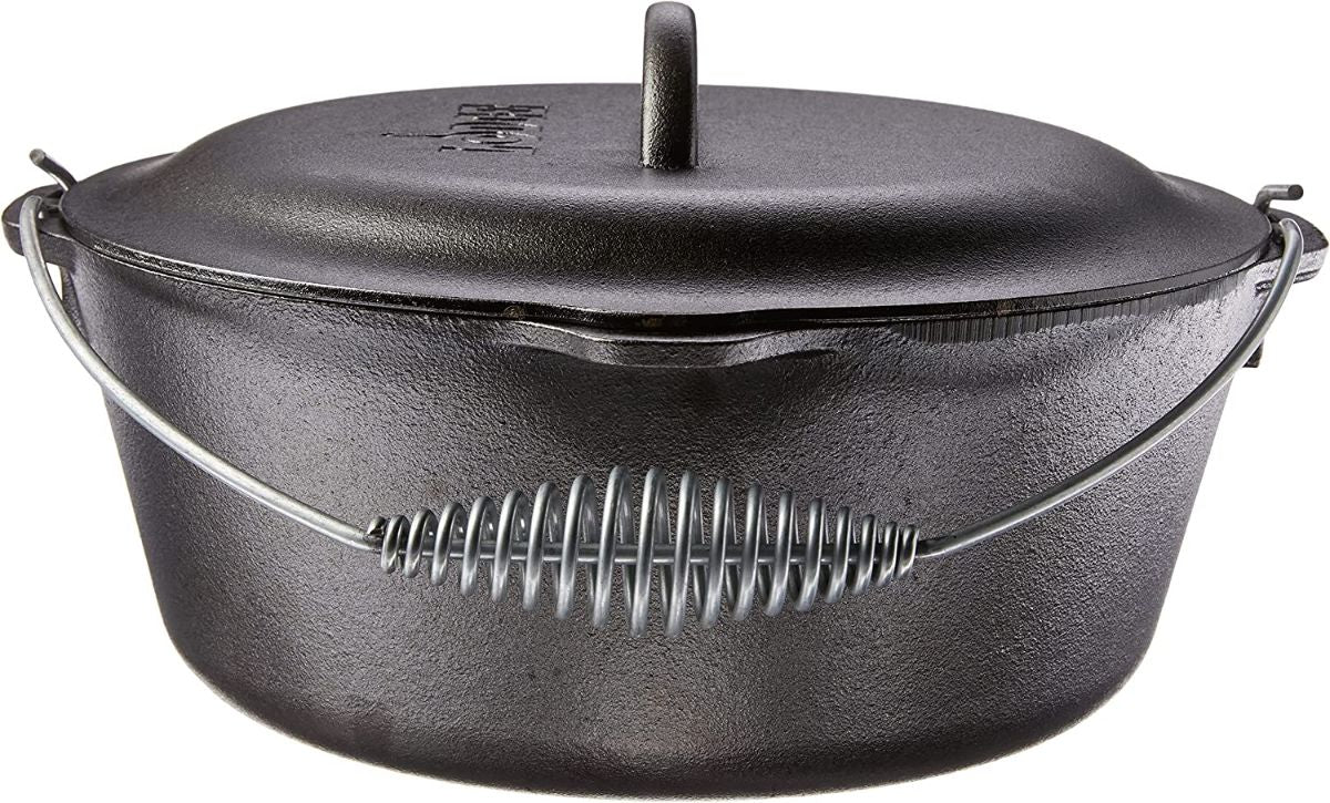 LODGE 7 Quart Cast Iron Dutch Oven With Bail Handle L10DO3