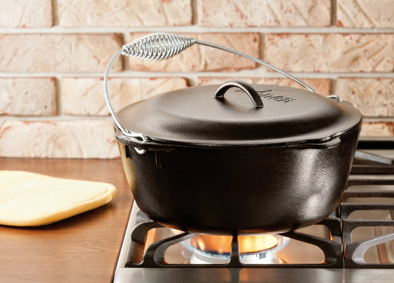 LODGE 7 Quart Cast Iron Dutch Oven With Bail Handle L10DO3