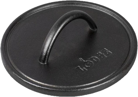 Lodge 8 Inch Cast Iron Round Flat Grill Press L8Rfip