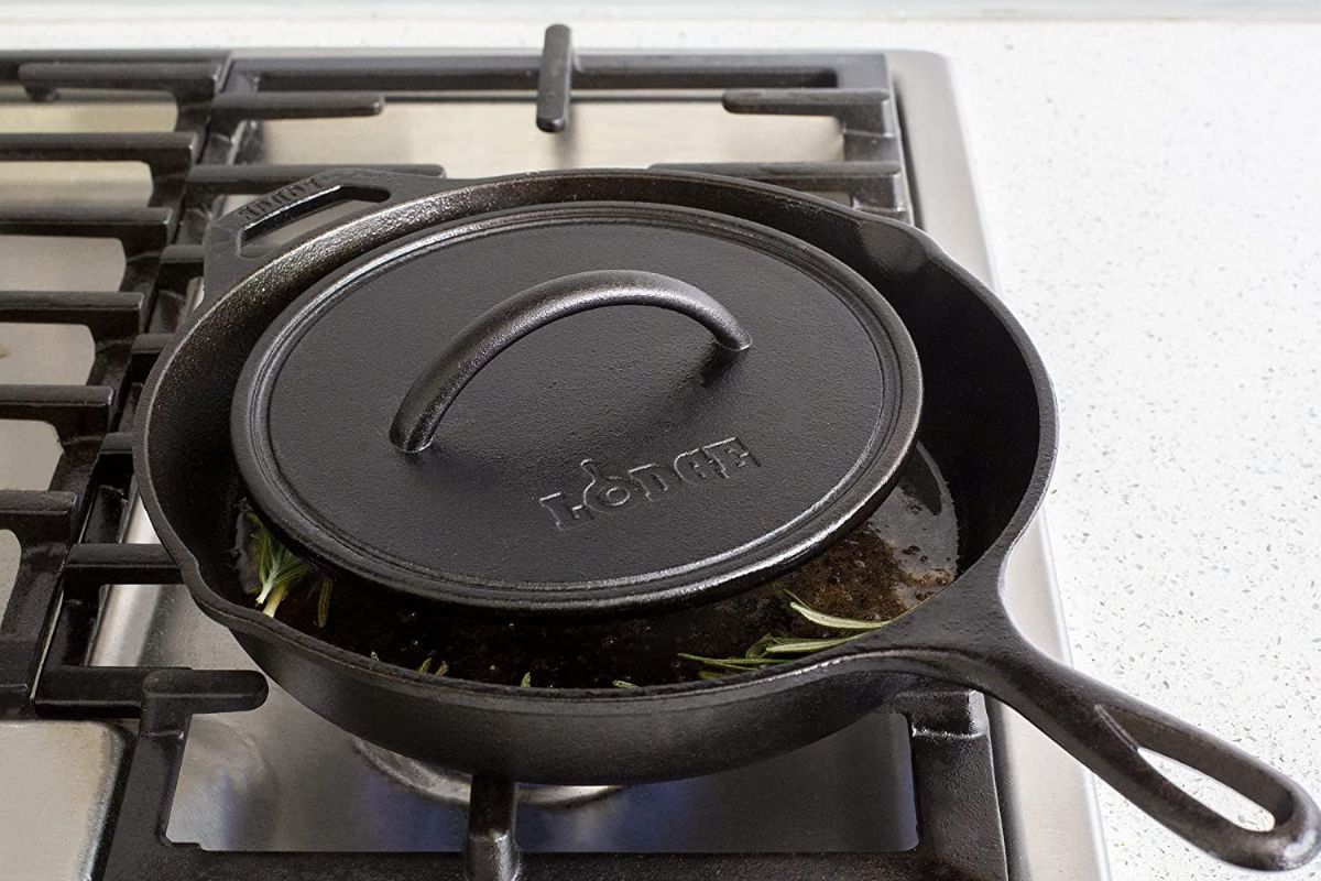 Lodge 8 Inch Cast Iron Round Flat Grill Press L8Rfip
