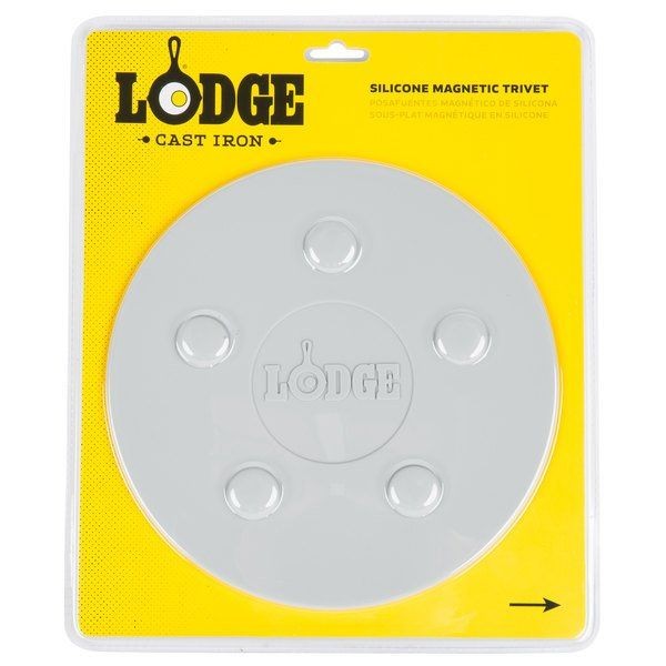 Lodge 8" Round Heat-Resistant Gray Magnetic Trivet ASLMT05