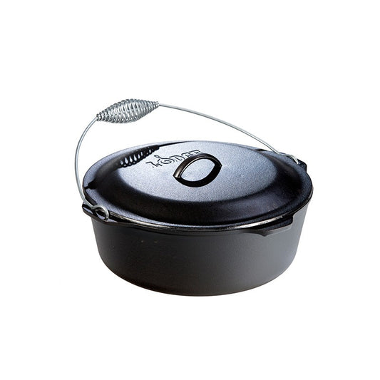 LODGE 9 Quart Cast Iron Dutch Oven With Bail Handle L12DO3