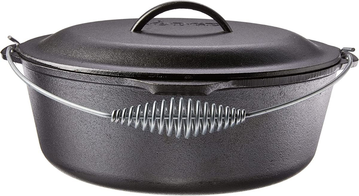 LODGE 9 Quart Cast Iron Dutch Oven With Bail Handle L12DO3