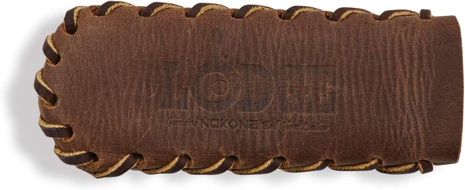 Lodge Nokona Leather Hot Handle Holder Spiral Stitched Coffee