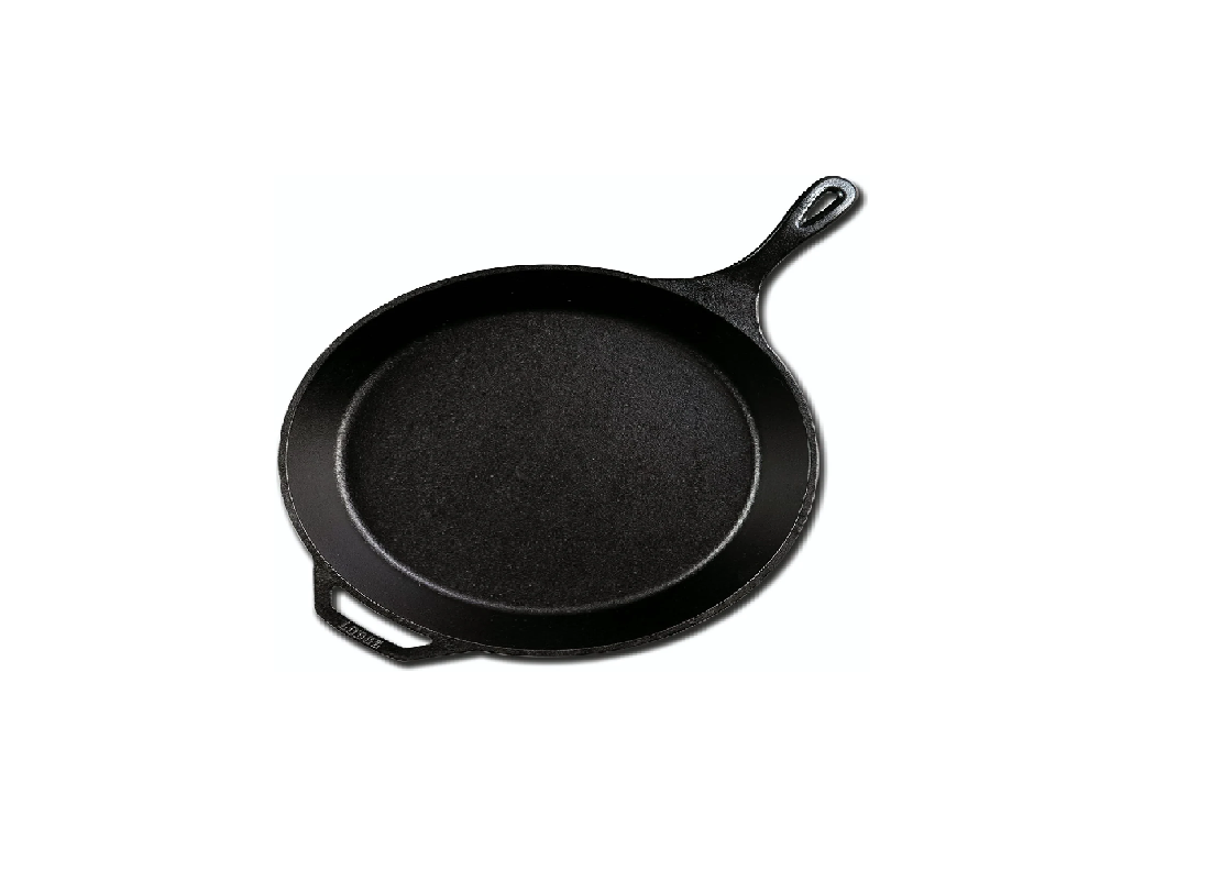 LODGE Pre-Seasoned Cast Iron Skillet With Assist Handle, 15 inch, Black L14SK3