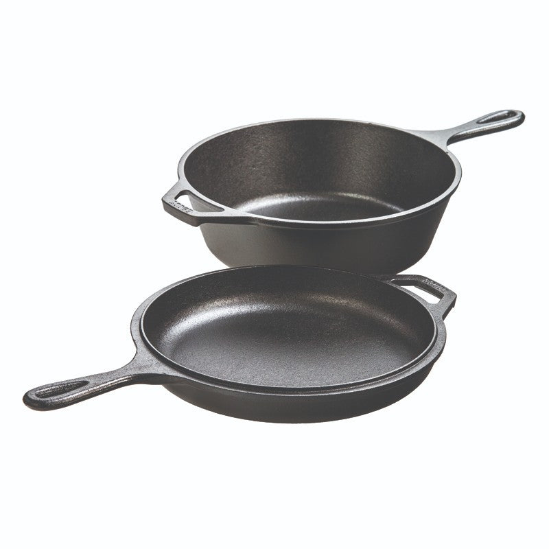 LODGE Seasoned 3.2 Quart Cast Iron Combo Cooker LCC3