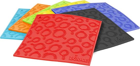 Lodge Square Silicone Skillet Trivet, 7", Yellow AS7SKT21