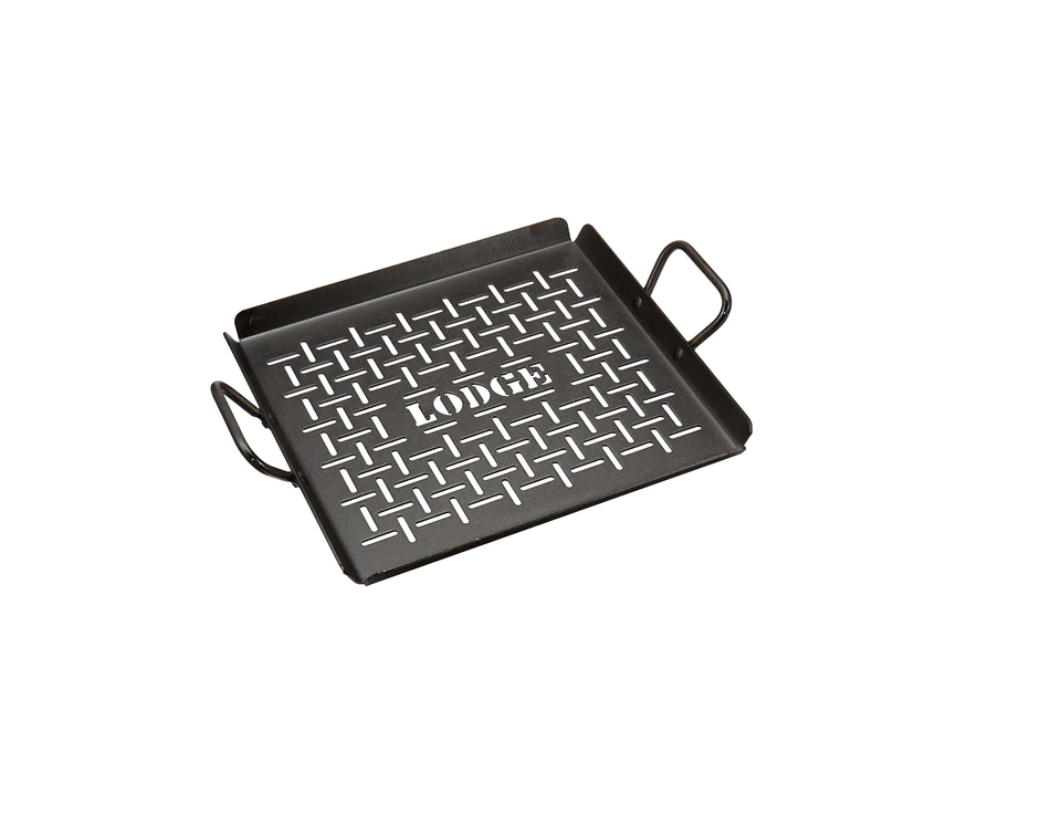 Lodge CRSGP12 Carbon Steel Grilling Pan, Pre-Seasoned, 12-inch