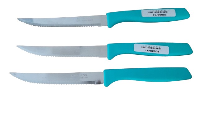 Martinazzo Set Of Steak Knife 3 Pcs Turquoise