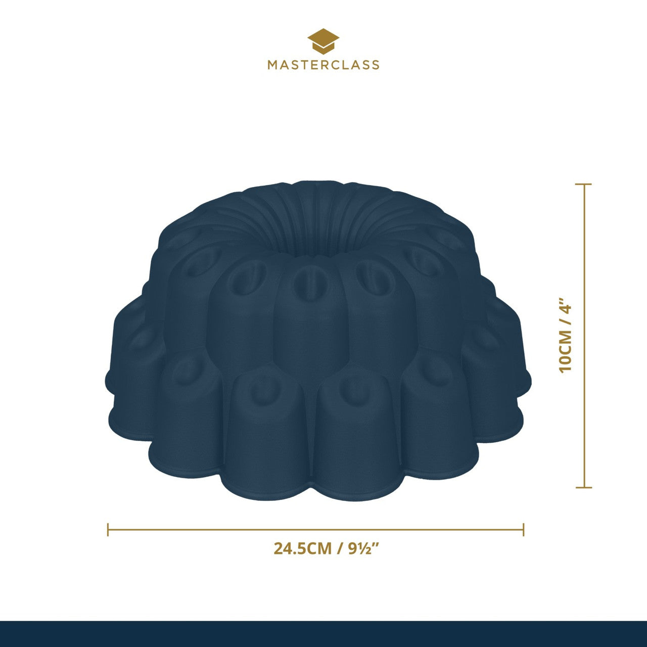 KitchenCraft MasterClass Non-Stick Cast Aluminium Decorative Cake Tin, Tiered