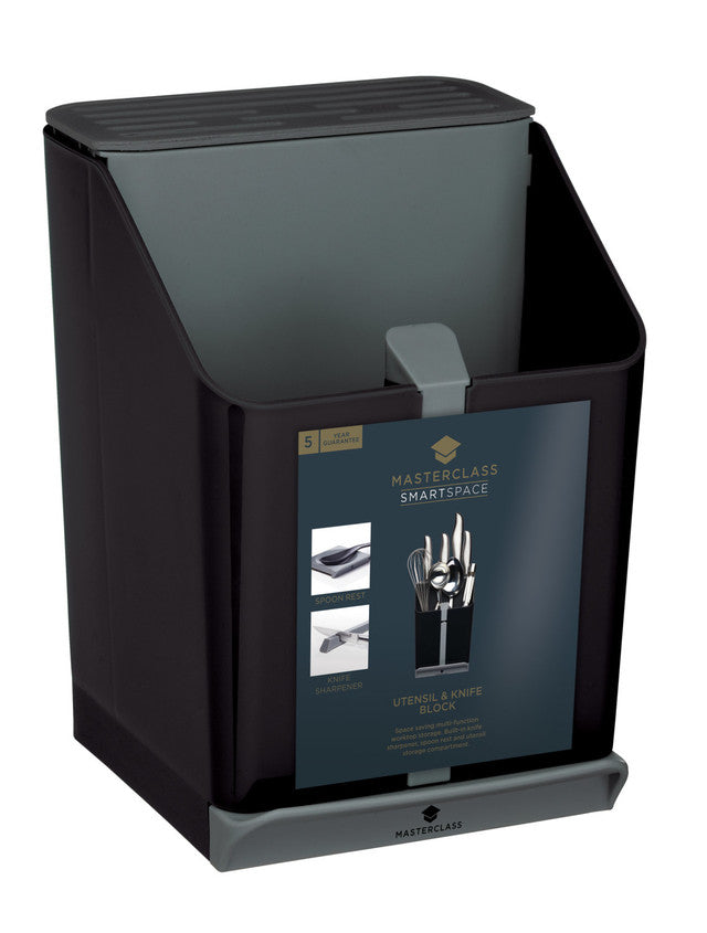 KitchenCraft MasterClass Smart Space 4-in-1 Utensils / Knife Block