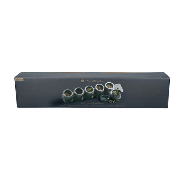 KitchenCraft MasterClass 6 Jar Magnetic Spice Rack