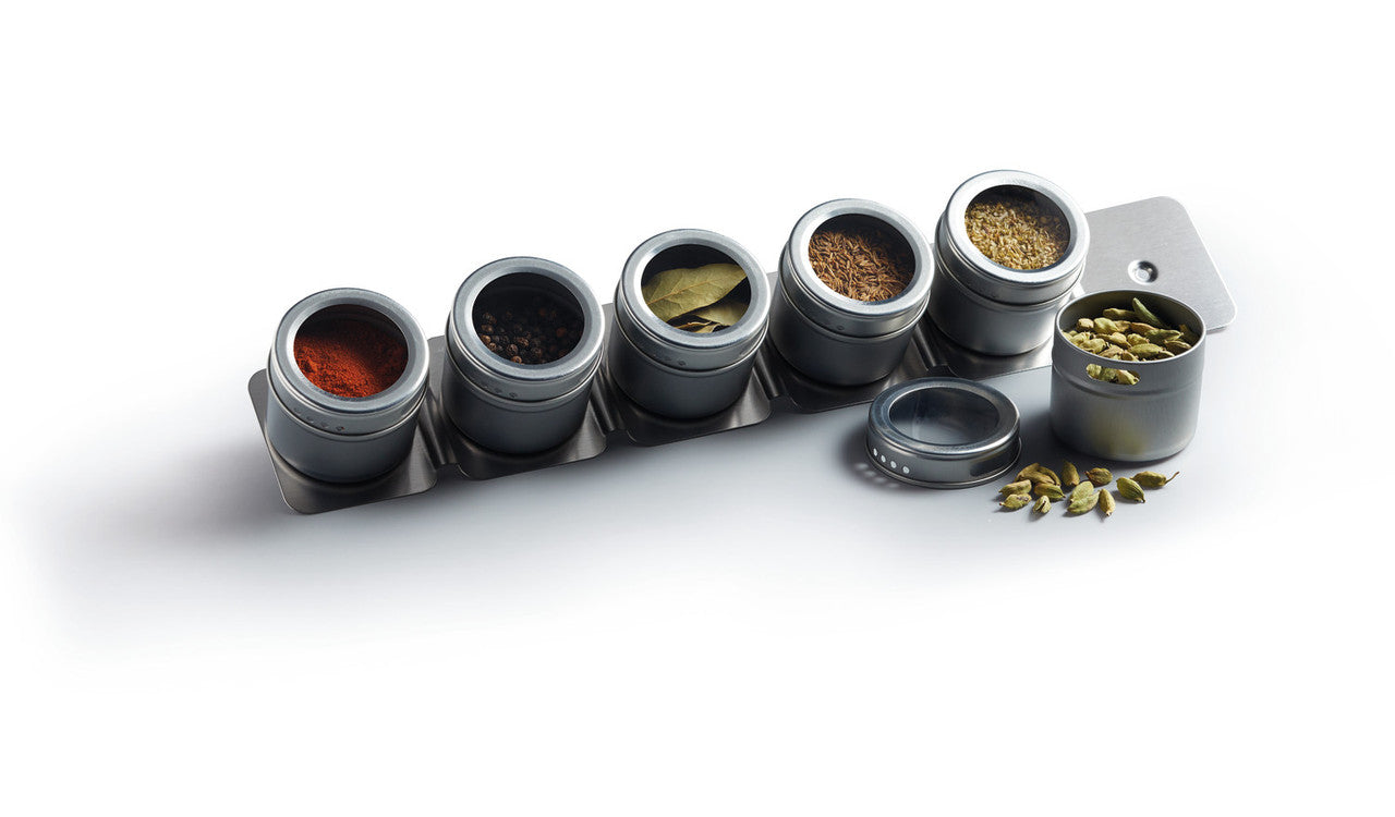 KitchenCraft MasterClass 6 Jar Magnetic Spice Rack