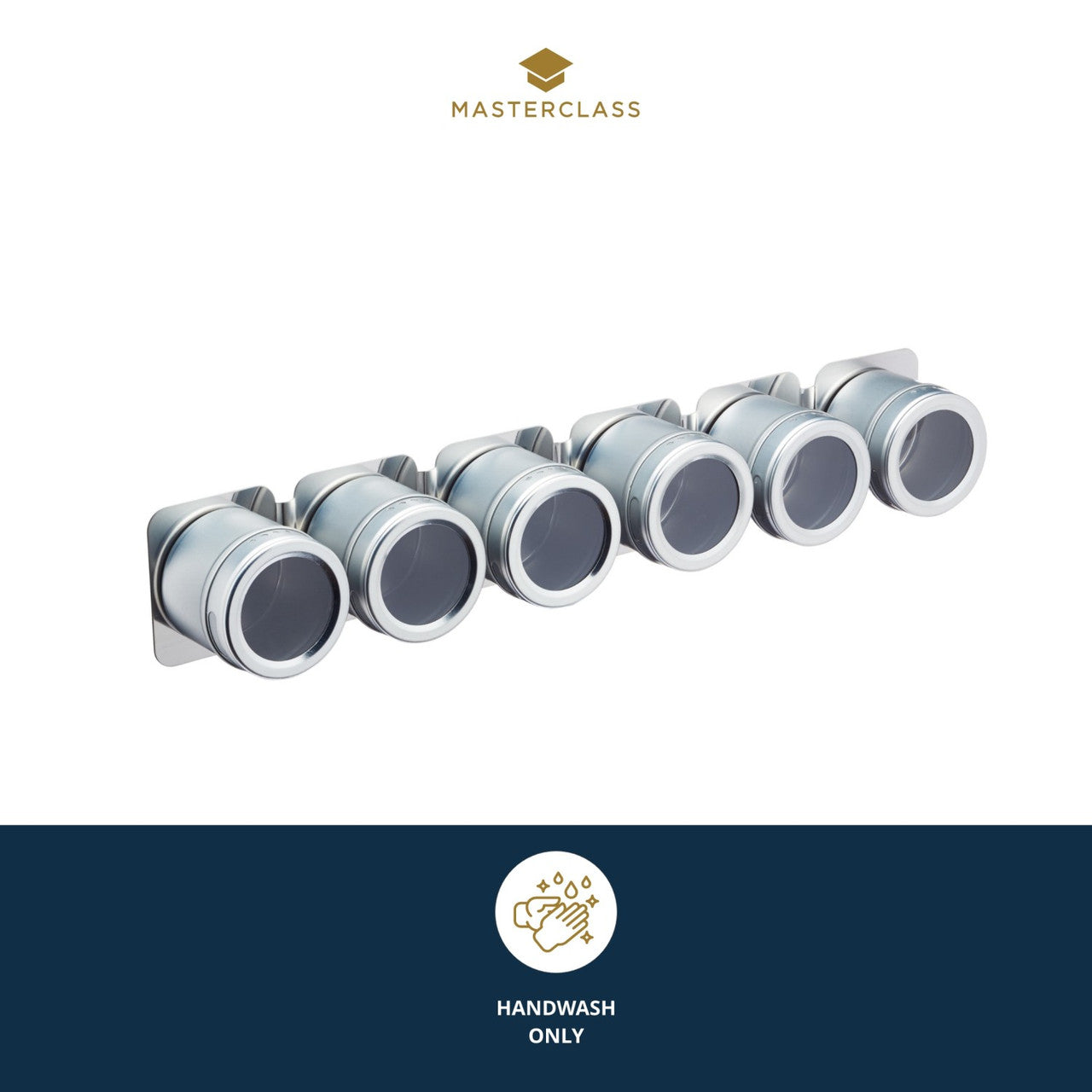 KitchenCraft MasterClass 6 Jar Magnetic Spice Rack