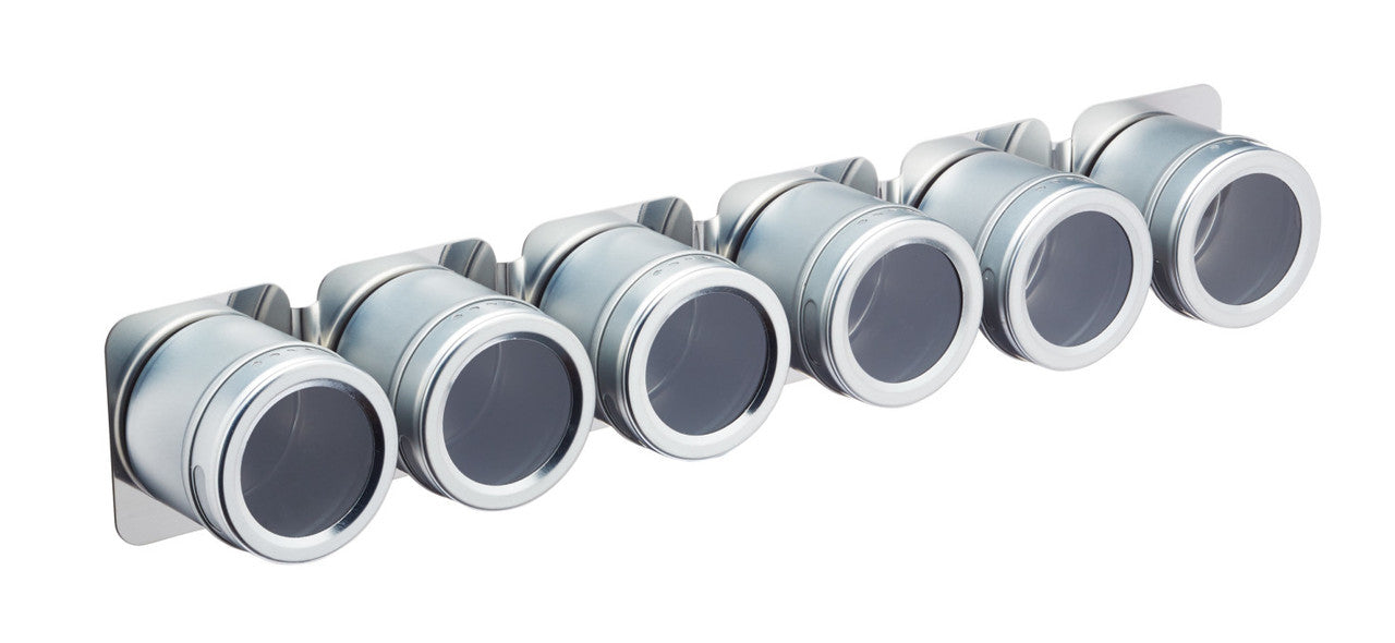 KitchenCraft MasterClass 6 Jar Magnetic Spice Rack