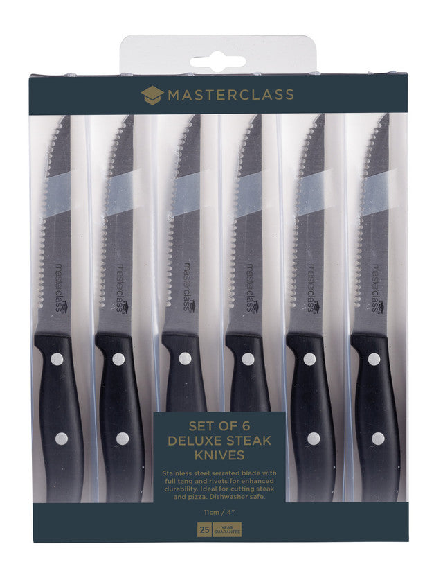 KitchenCraft MasterClass Deluxe 6 Piece Steak Knife Set