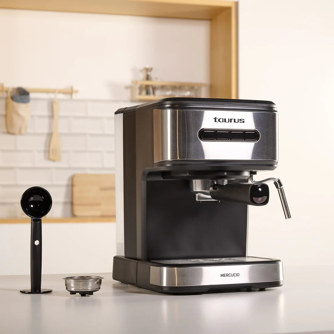 TAURUS EXPRESSO COFFEE MAKER 850W 2CUPS STAINLESS STEEL