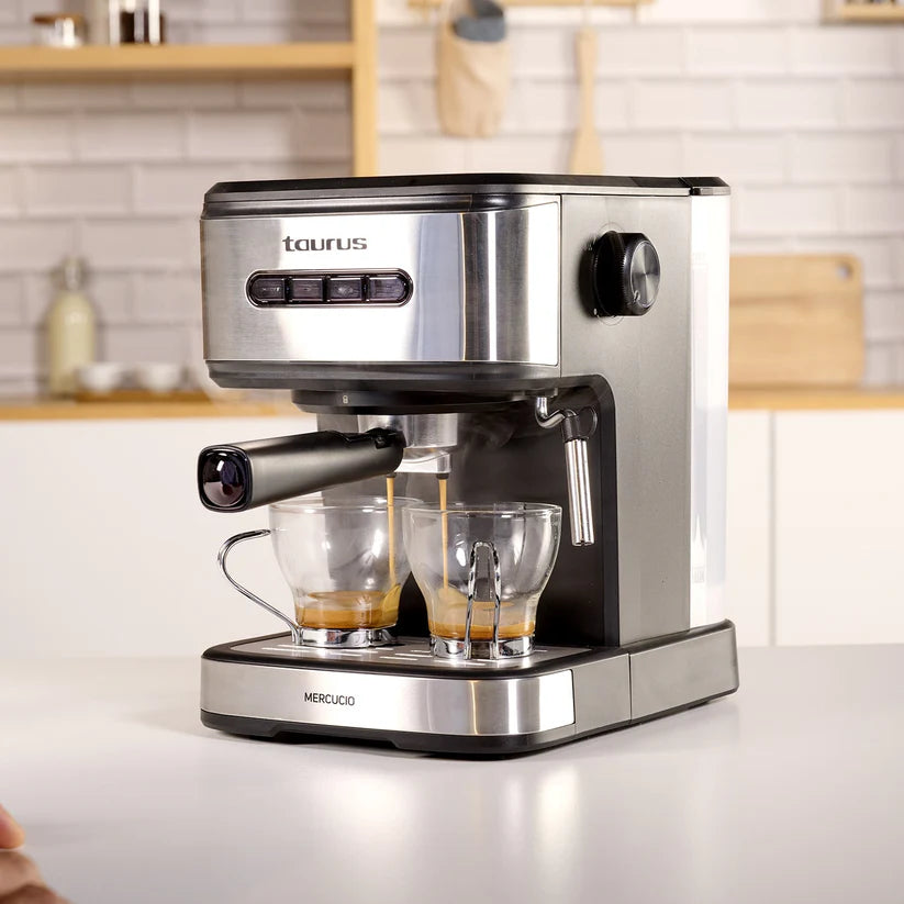 TAURUS EXPRESSO COFFEE MAKER 850W 2CUPS STAINLESS STEEL