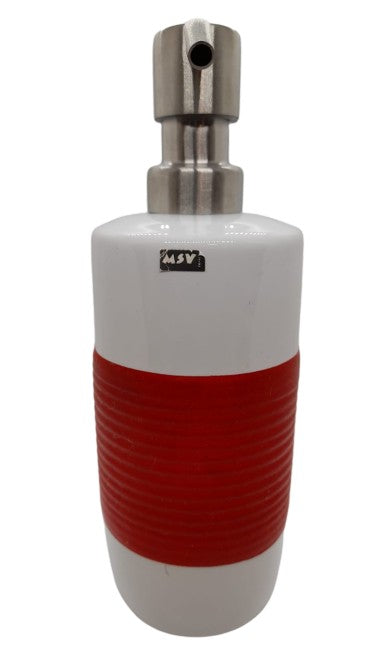 Msv Ceramic Moorea Soap Dispenser Red 141179 - Home & Beyond