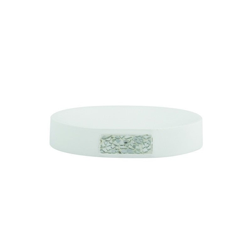 Msv Polyresine Soap Dish Luanda White 141599 - Home & Beyond