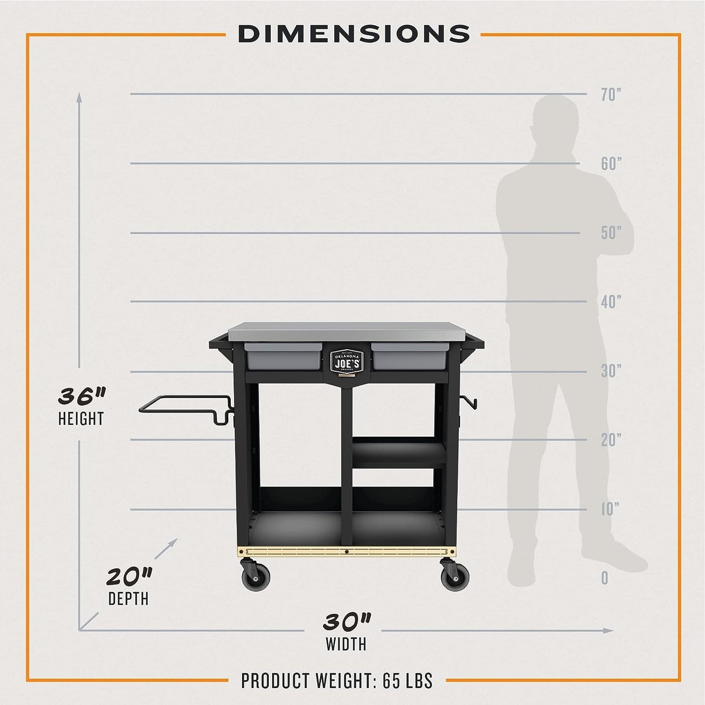 Oklahoma Joe’s® Workstation Prep & Storage Cart