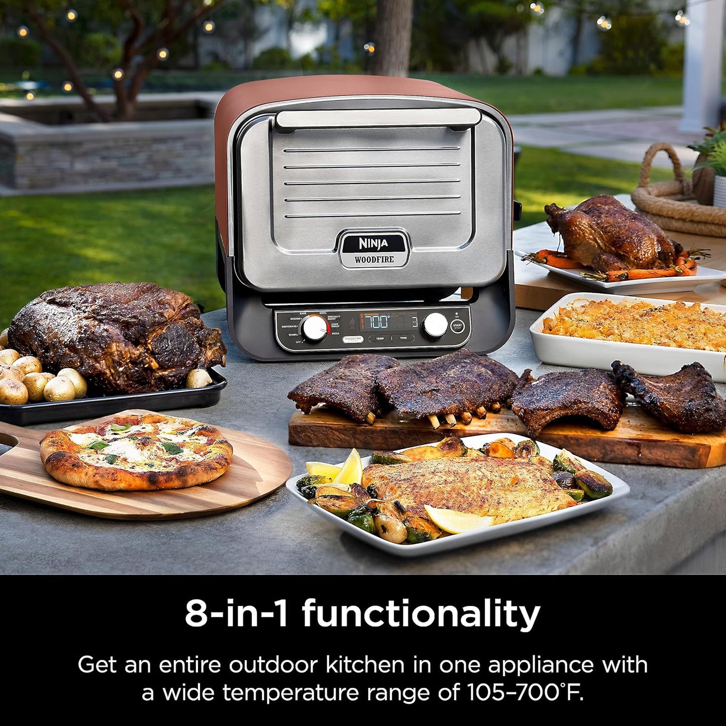 Ninja Woodfire 8-in-1 Electric Outdoor Pizza Oven