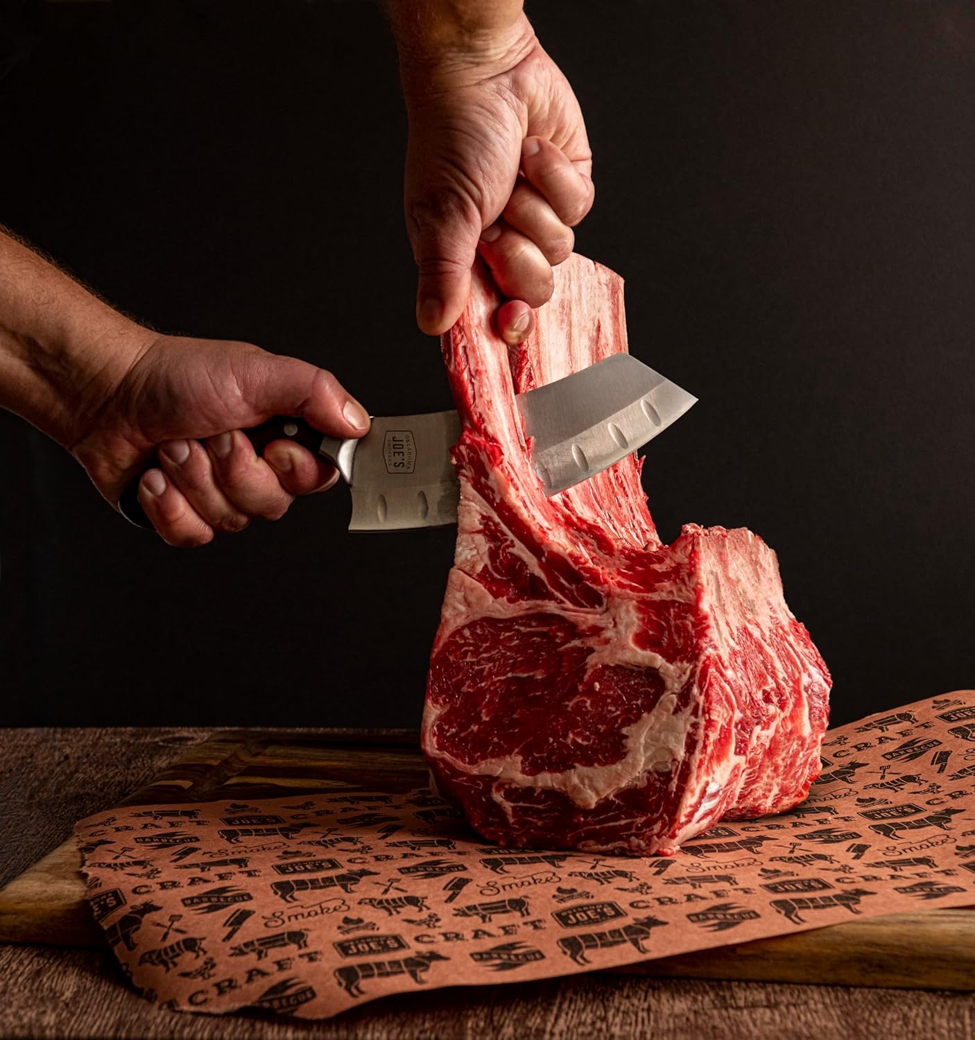 CharBroil Oklahoma Joe Blacksmith Cleaver & Chef Knife