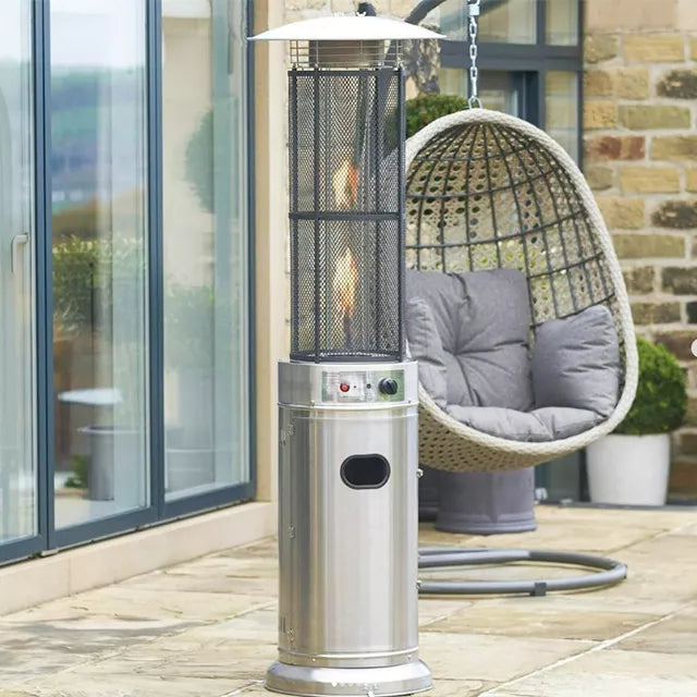 Round Commercial Glass Cylinder Patio Gas Heater