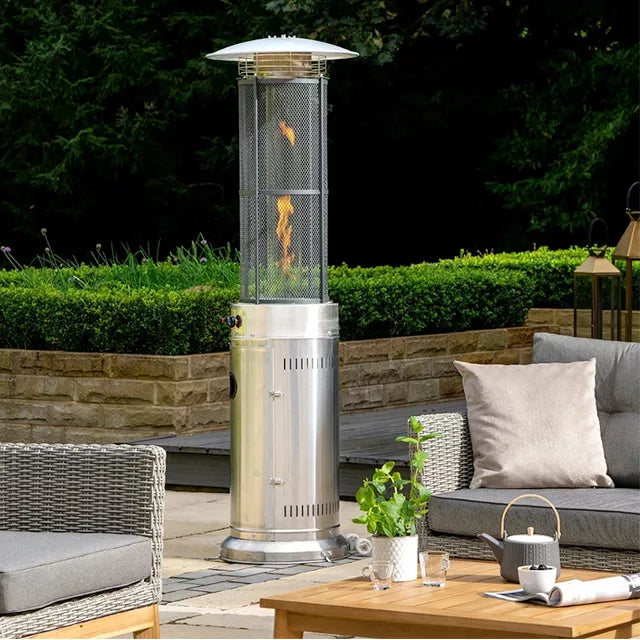 Round Commercial Glass Cylinder Patio Gas Heater