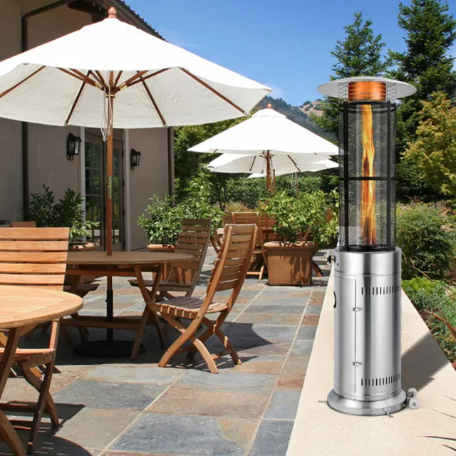 Round Commercial Glass Cylinder Patio Gas Heater