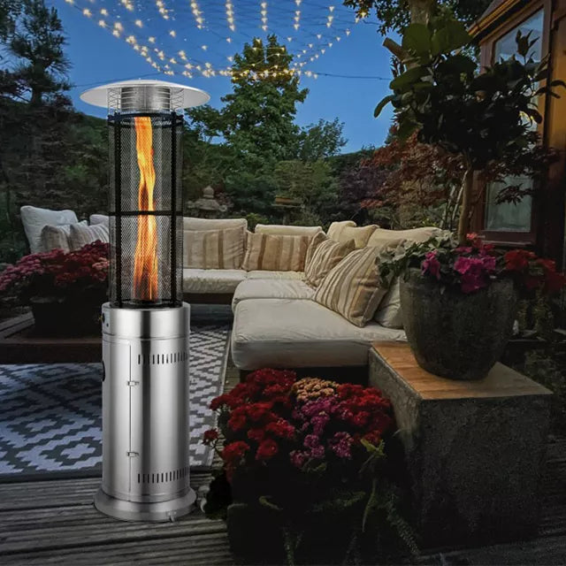 Round Commercial Glass Cylinder Patio Gas Heater