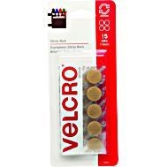 Velcro Brands 90071 Sticky Back Beige Stick Coin Fastener Pack Of 15