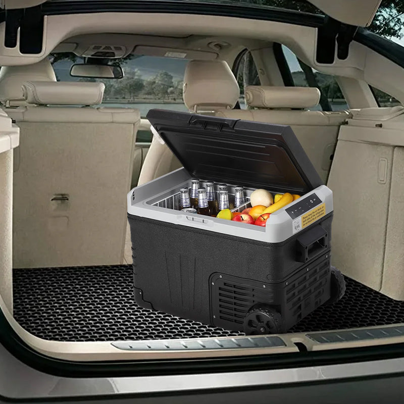 AQUALUX Car Fridge 50L, Compressor, 12V & 220V, Temperature from -16 to +16, Black