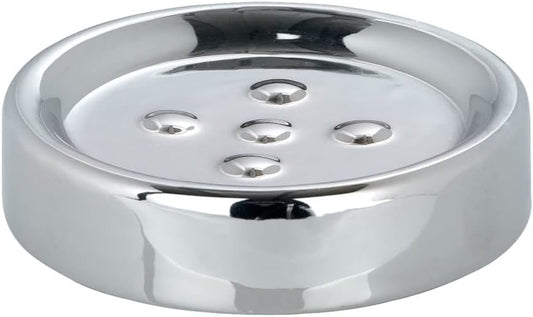 CERAMIC SOAP DISH"POLARIS" CHROME