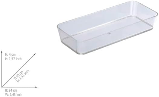 TRAY"SLIM" CANDY TRANSP.24*10*4CM