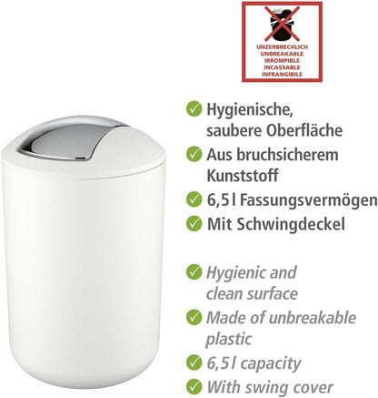 SWING COVER BIN "BRASIL" L WHITE