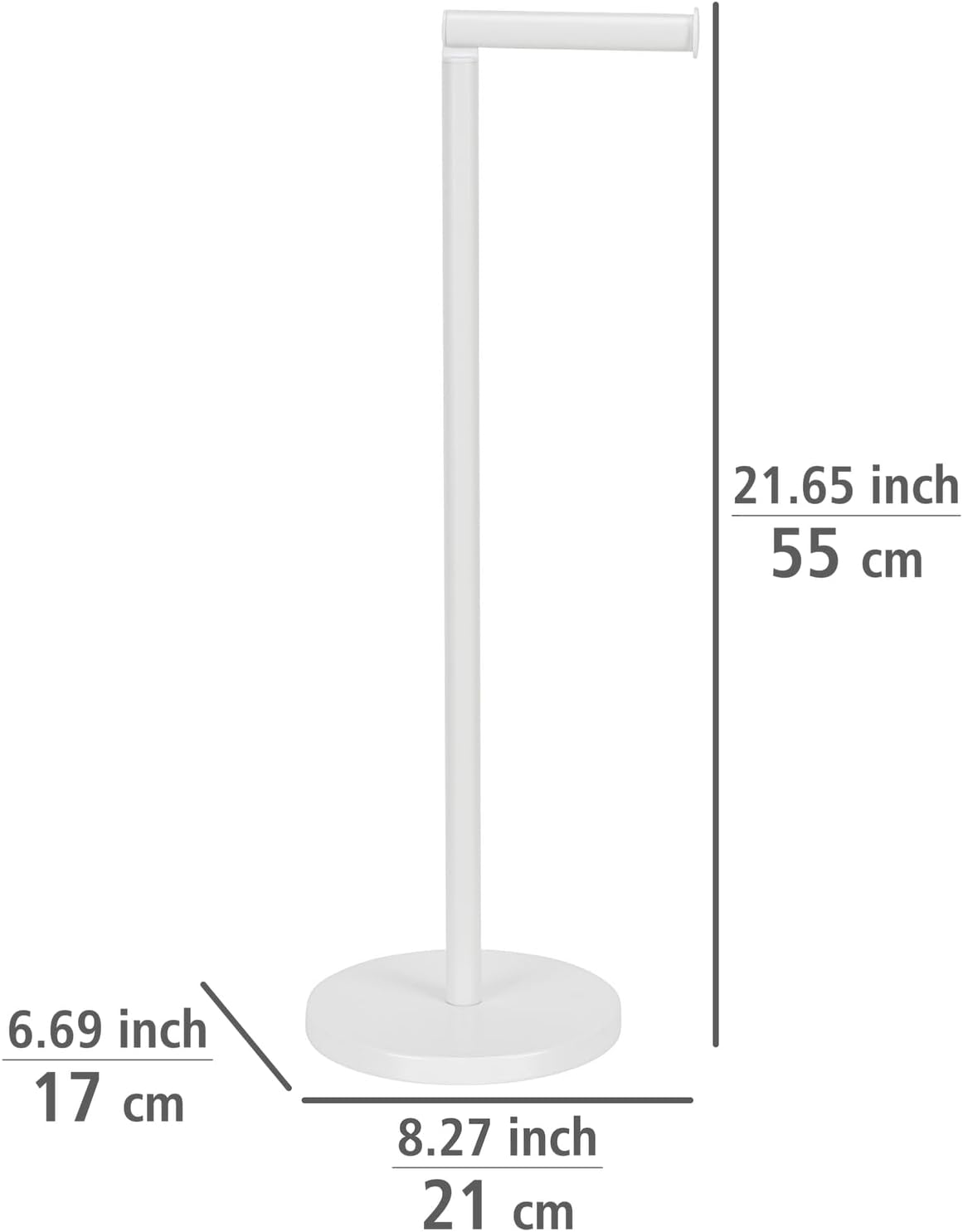 STAND TOILET PAPER HOLDER WHITE MATT