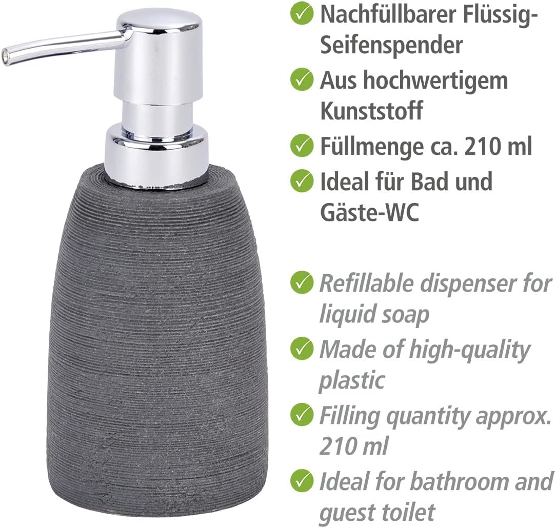 SOAP DISPENSER "GOA" GREY