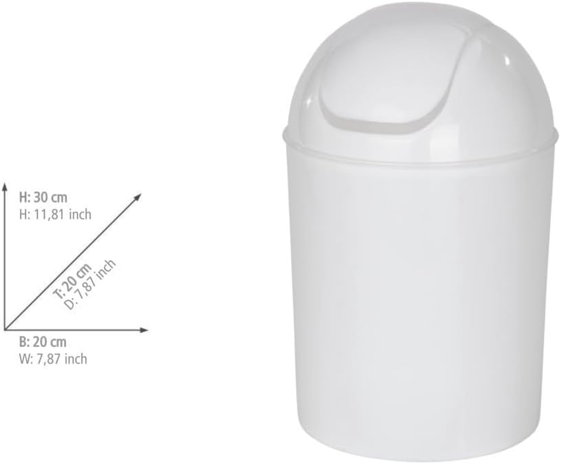 SWING COVER BIN "ECONOMIC" WHITE