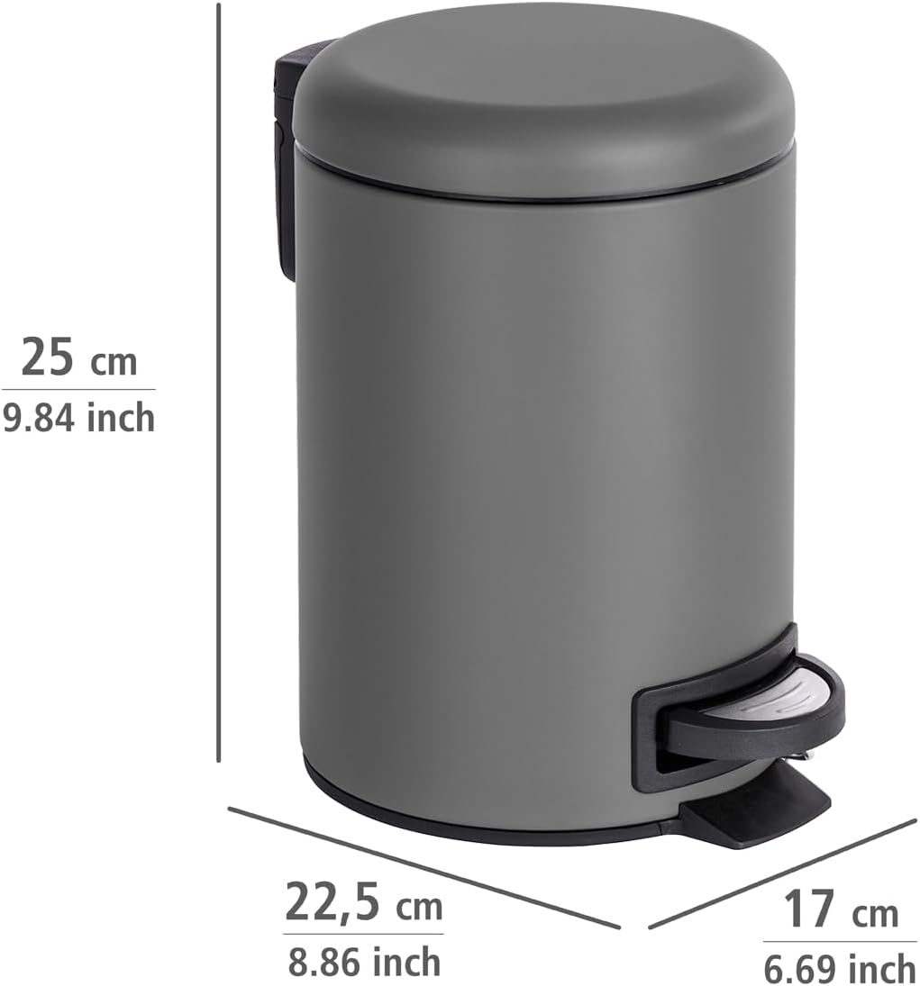 PEDAL BIN LEMAN 3LT. GREY
