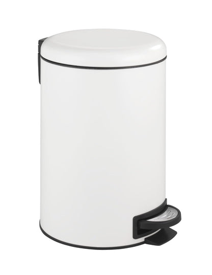 PEDAL BIN "LEMAN" EASY CLOSE 12L WHITE