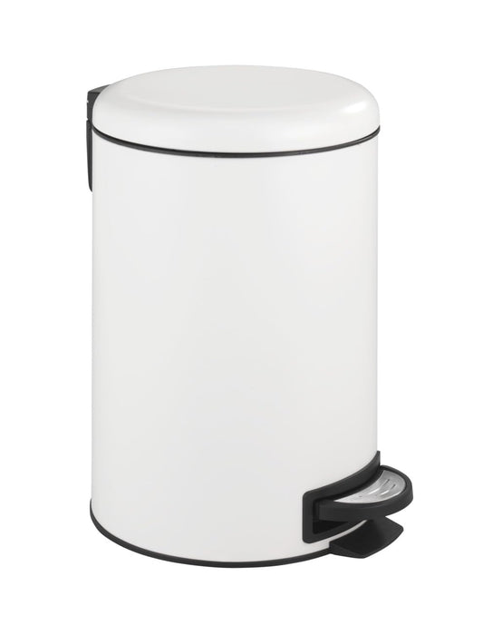 PEDAL BIN "LEMAN" EASY CLOSE 12L WHITE