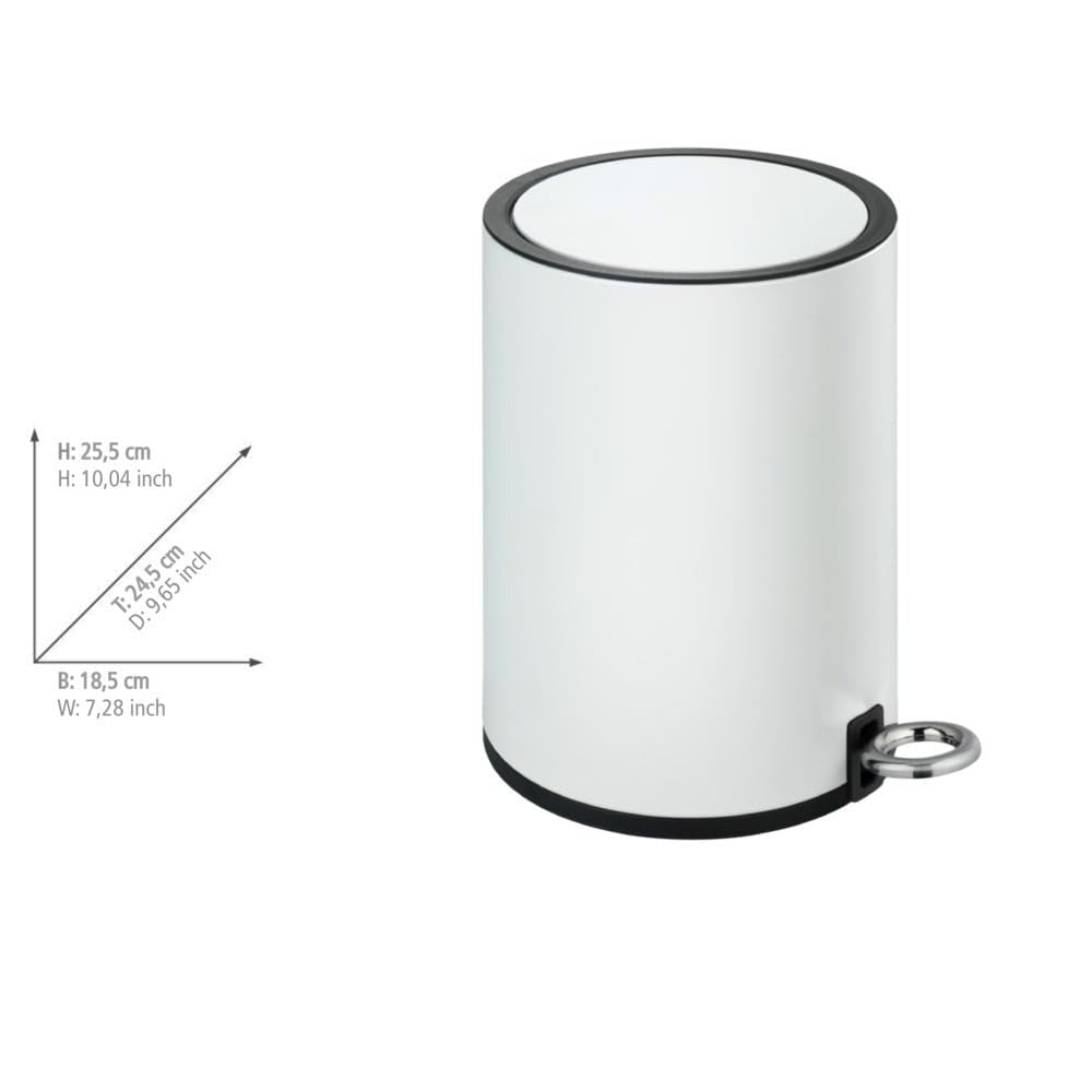 PEDAL BIN MONZA 3LT. WHITE