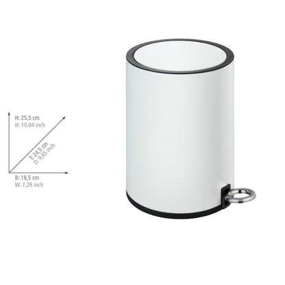 PEDAL BIN MONZA 3LT. WHITE